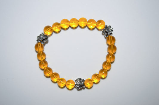 Yellow lily bracelet