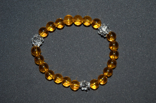 Yellow lily bracelet
